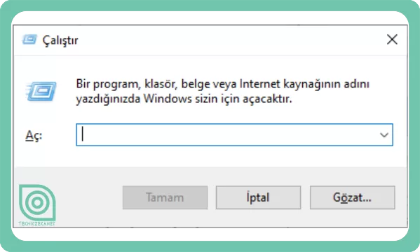 Windows Çalıştır Komutları